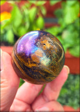 Load image into Gallery viewer, Aura Tigers Eye Sphere
