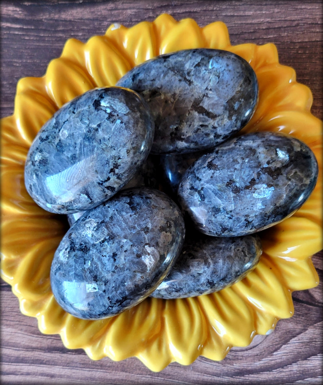 Larvakite Palm Stones