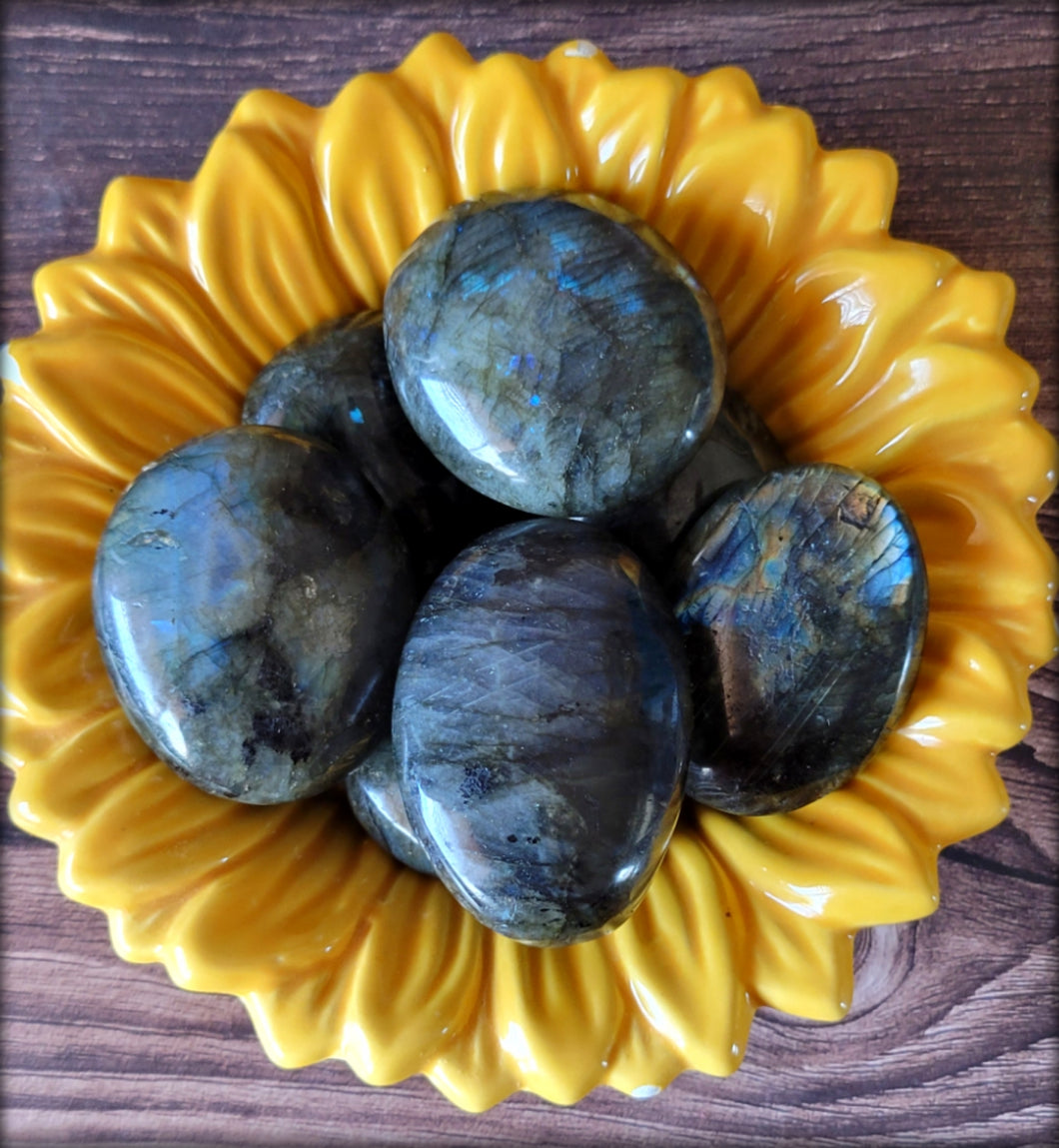 Labradorite Palm Stones (Super flashy)
