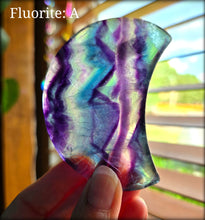 Load image into Gallery viewer, Rainbow Fluorite Crescent Moon
