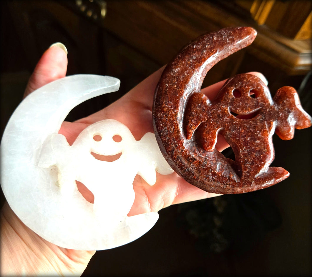Ghost in Moon Carving